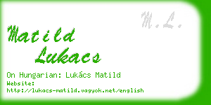 matild lukacs business card
