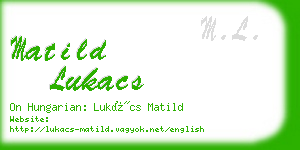 matild lukacs business card